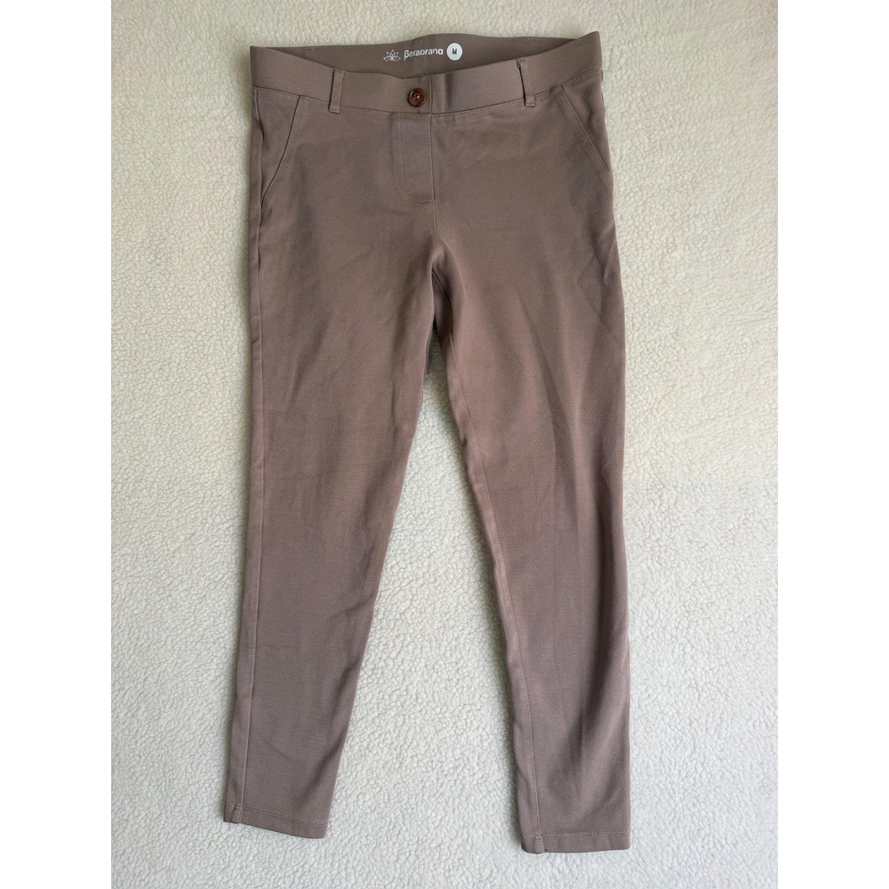 Betabrand Pants Womens Medium Brown Twill Dress Pant Yoga‎ Pant Slim Stretch